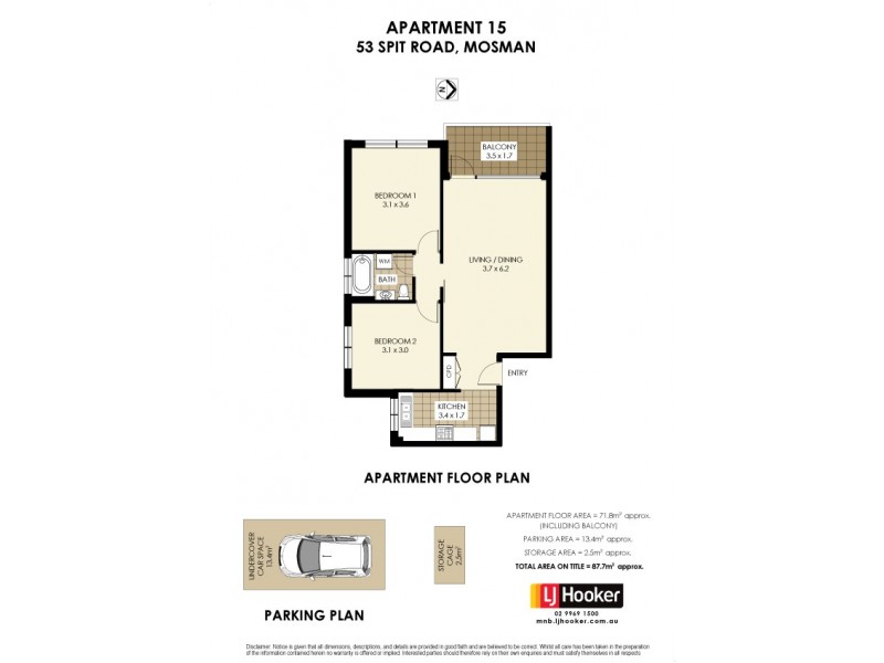 15/53 Spit Road, Mosman NSW 2088 Floorplan