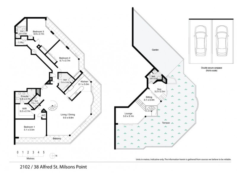 2102/38 Alfred Street, Milsons Point NSW 2061 Floorplan