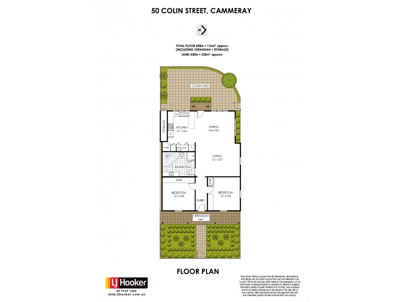 50 Colin Street, Cammeray NSW 2062 Floorplan
