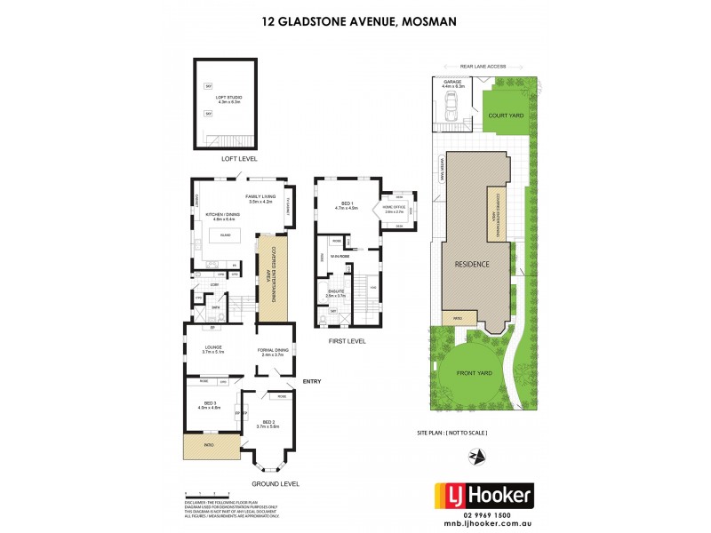 12 Gladstone Avenue, Mosman NSW 2088 Floorplan
