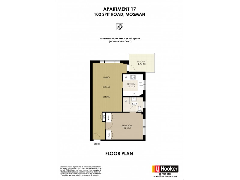 17/102 Spit Road, Mosman NSW 2088 Floorplan