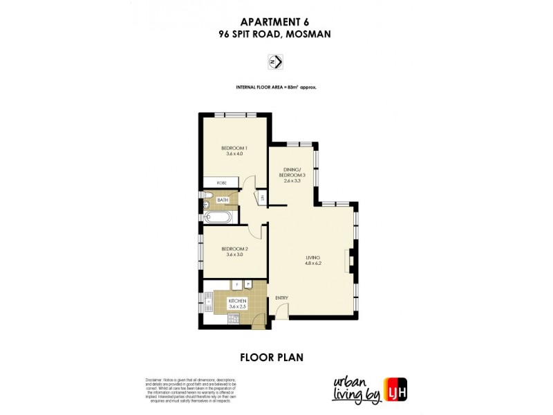 6/96 Spit Road, Mosman NSW 2088 Floorplan