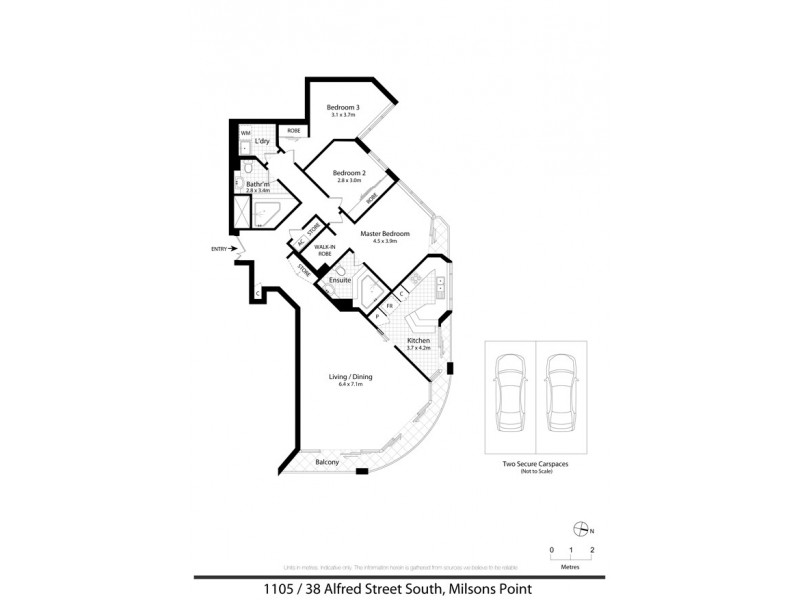 1105/38 Alfred Street South, Milsons Point NSW 2061 Floorplan