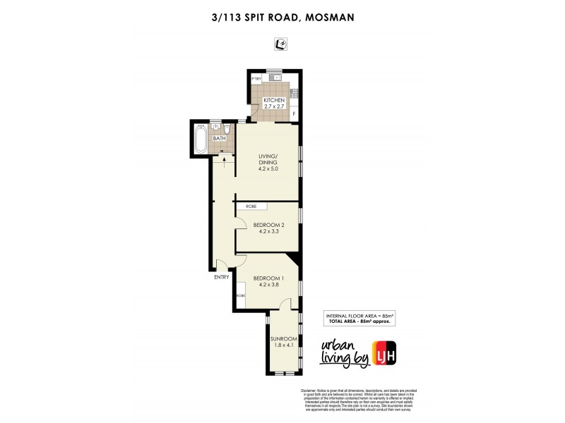 3/113 Spit Road, Mosman NSW 2088 Floorplan