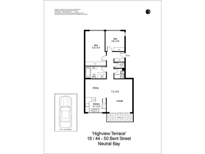 18/44-50 Bent Street, Neutral Bay NSW 2089 Floorplan