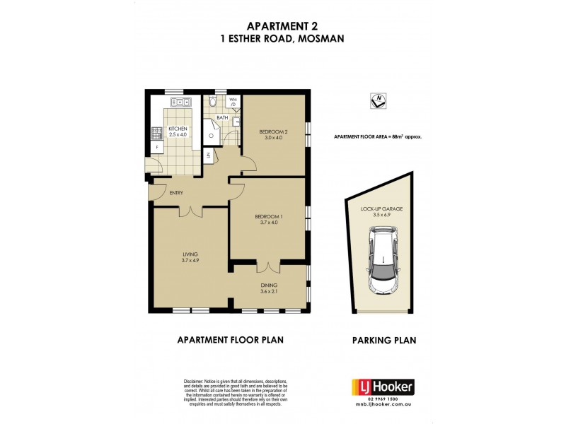 2/1 Esther Road, Mosman NSW 2088 Floorplan