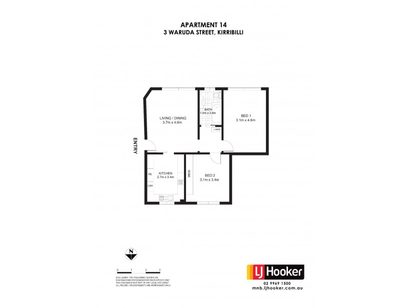 14/3 Waruda Street, Kirribilli NSW 2061 Floorplan