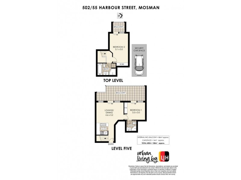 502/55 Harbour Street, Mosman NSW 2088 Floorplan