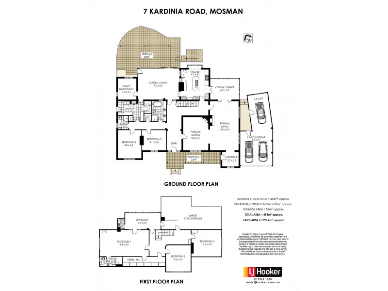 7 Kardinia Road, Mosman NSW 2088 Floorplan