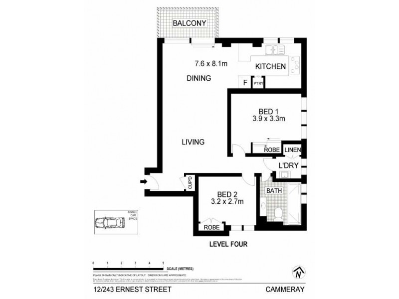 12/243 Ernest Street, Cammeray NSW 2062 Floorplan