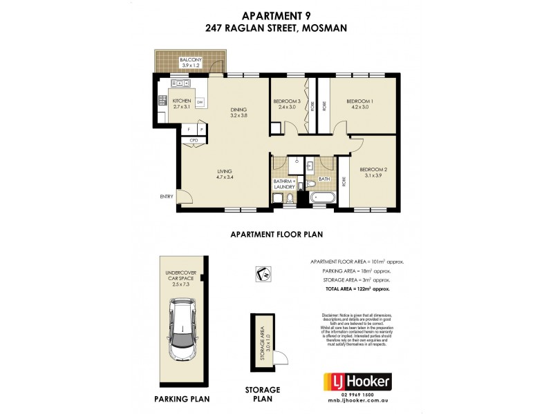 9/247 Raglan Street, Mosman NSW 2088 Floorplan