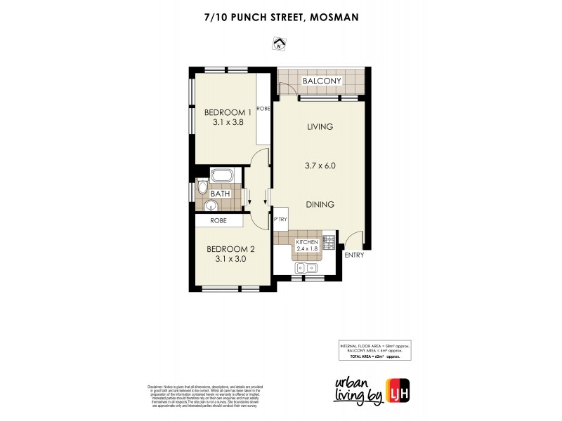 7/10 Punch Street, Mosman NSW 2088 Floorplan
