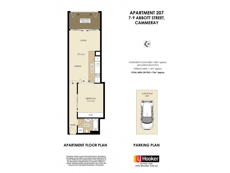 207/7-9 Abbott Street, Cammeray NSW 2062 Floorplan