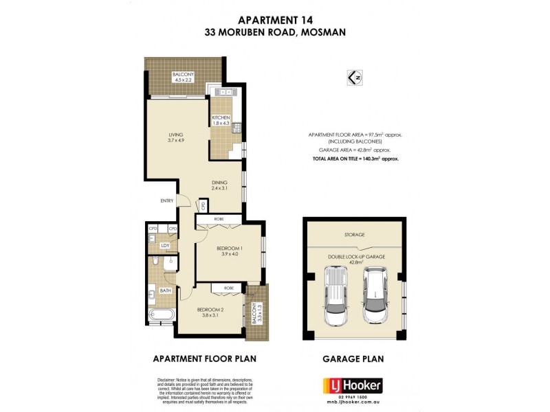 14/33 Moruben Road, Mosman NSW 2088 Floorplan