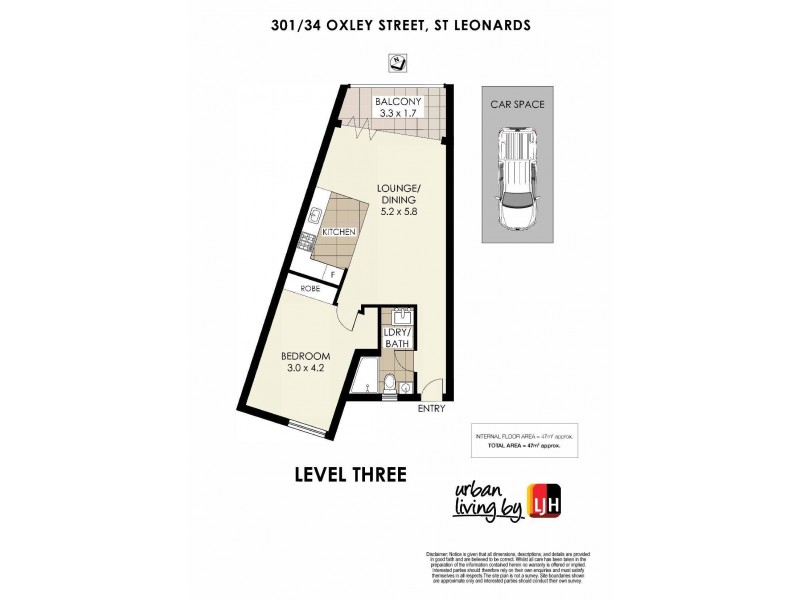 301/34 Oxley Street, St Leonards NSW 2065 Floorplan