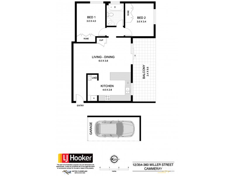 12/360 Miller Street, Cammeray NSW 2062 Floorplan