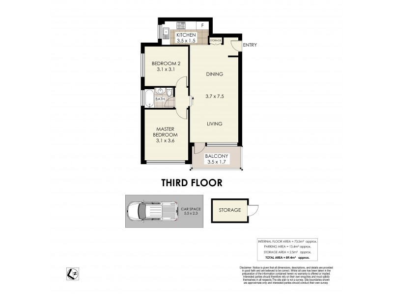 14/53 Spit Road, Mosman NSW 2088 Floorplan