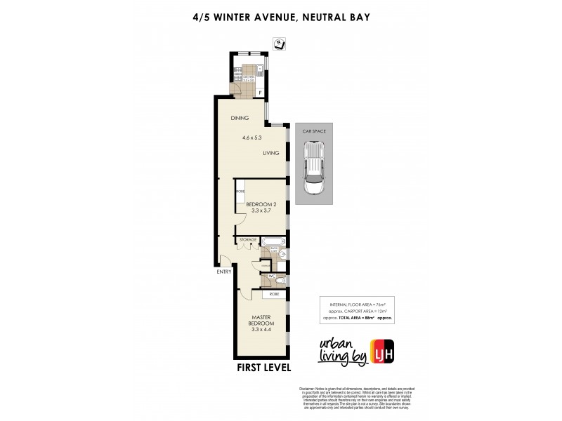 4/5 Winter Avenue, Neutral Bay NSW 2089 Floorplan