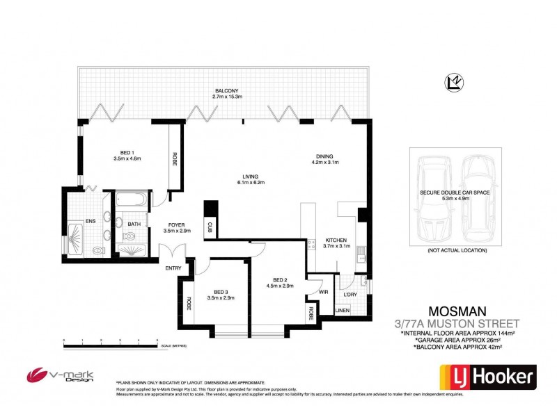 3/77a Muston Street, Mosman NSW 2088 Floorplan