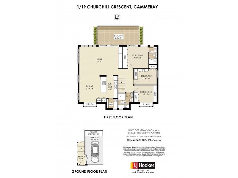 1/19 Churchill Crescent, Cammeray NSW 2062 Floorplan
