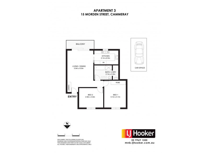 3/15 Morden Street, Cammeray NSW 2062 Floorplan
