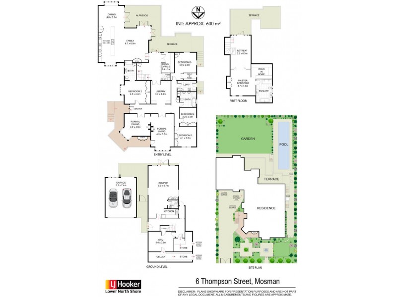 6 Thompson Street, Mosman NSW 2088 Floorplan