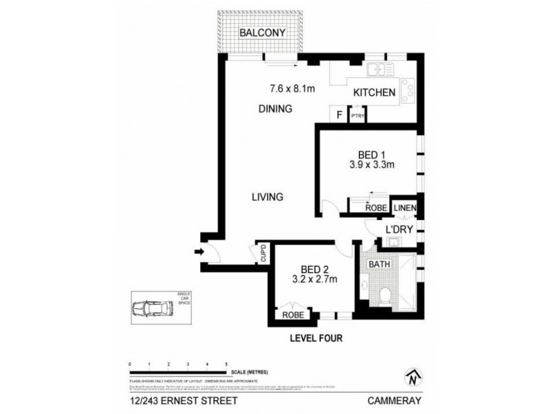 12/243 Ernest Street, Cammeray NSW 2062 Floorplan