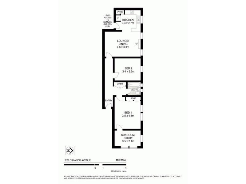 2/28 Orlando Avenue, Mosman NSW 2088 Floorplan