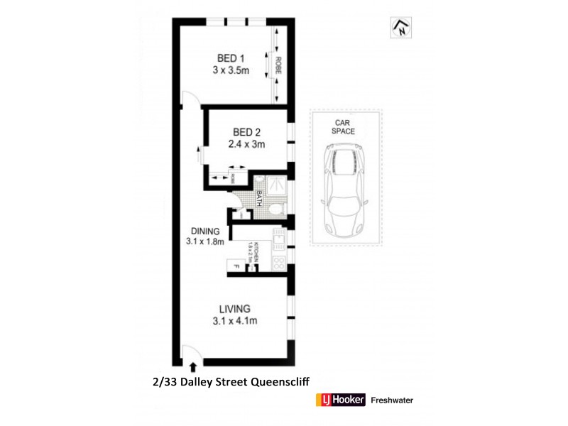 2/33 Dalley Street, Queenscliff NSW 2096 Floorplan