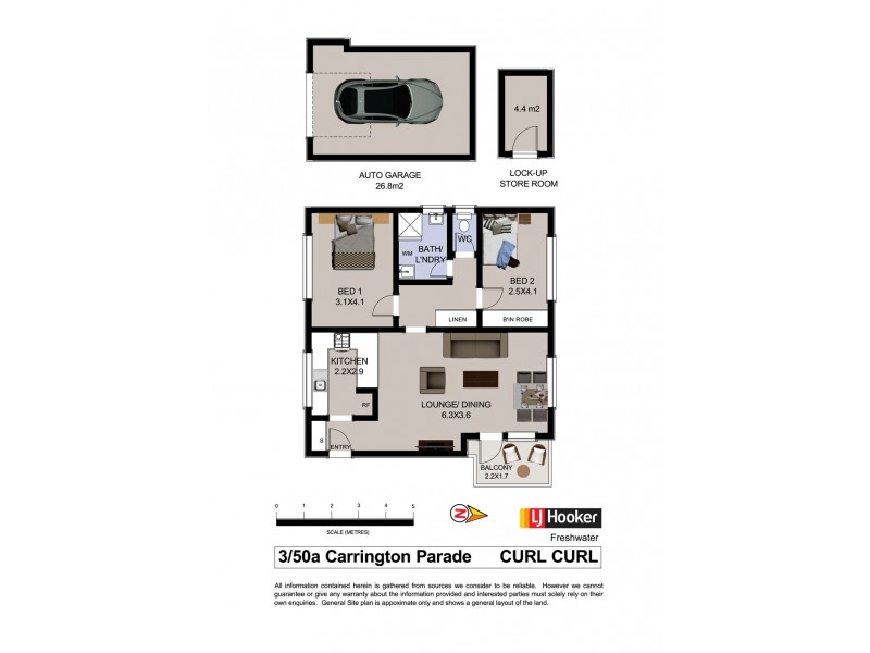 3/50a Carrington Parade, Curl Curl NSW 2096 Floorplan