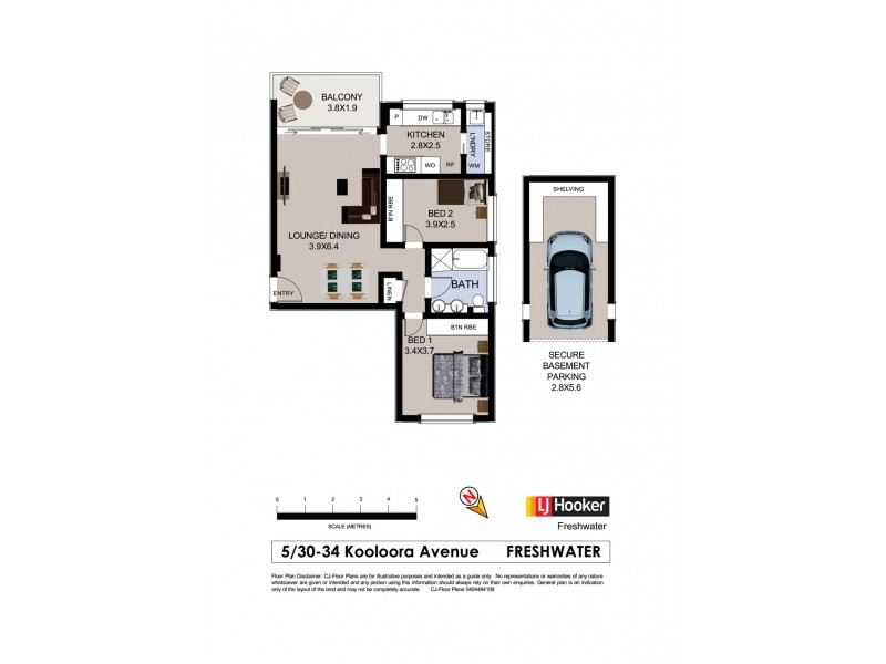 5/30-34 Kooloora Avenue, Freshwater NSW 2096 Floorplan