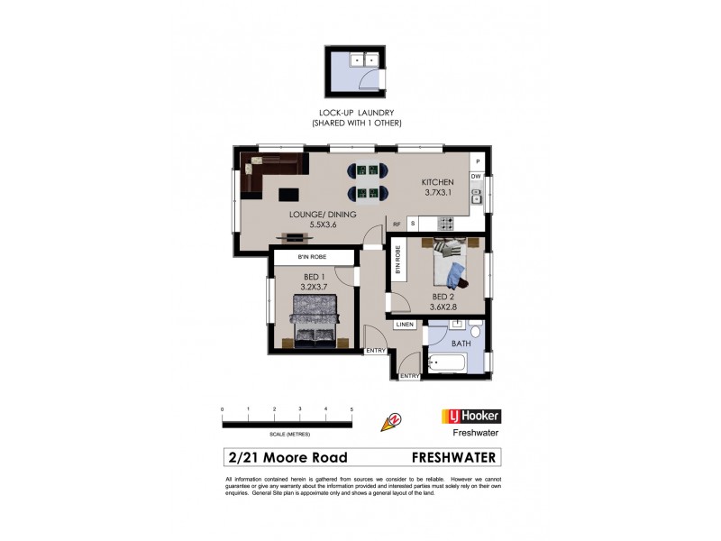 2/21 Moore Road, Freshwater NSW 2096 Floorplan