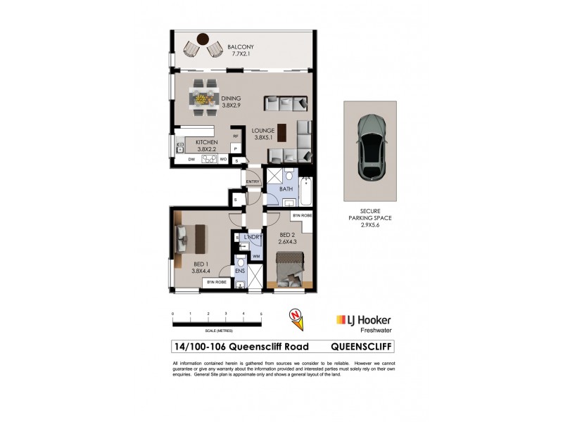 14/100-106 Queenscliff Road, Queenscliff NSW 2096 Floorplan