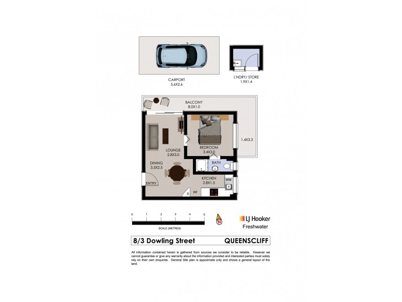 8/3 Dowling Street, Queenscliff NSW 2096 Floorplan