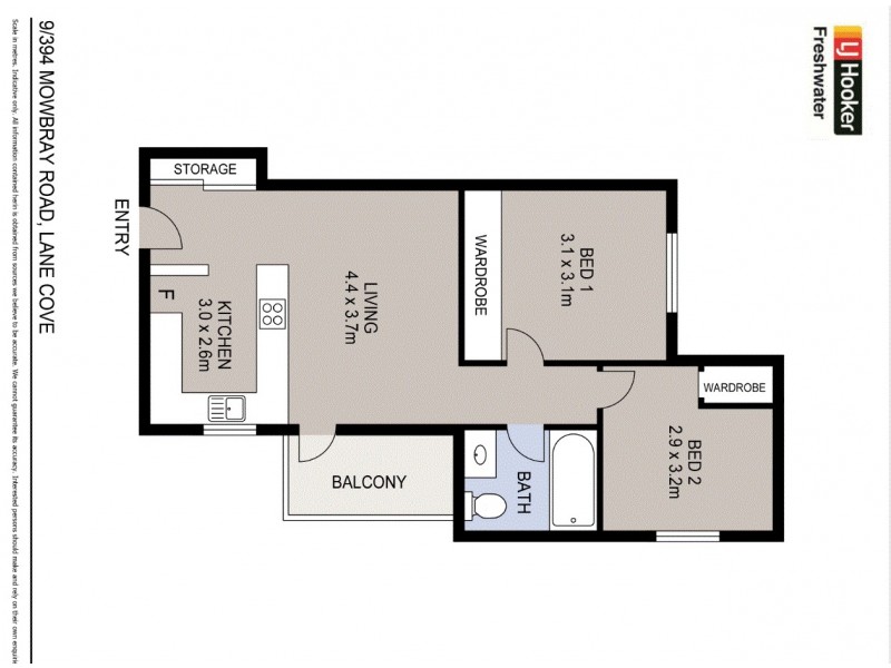 9/394 Mowbray Road, Lane Cove NSW 2066 Floorplan