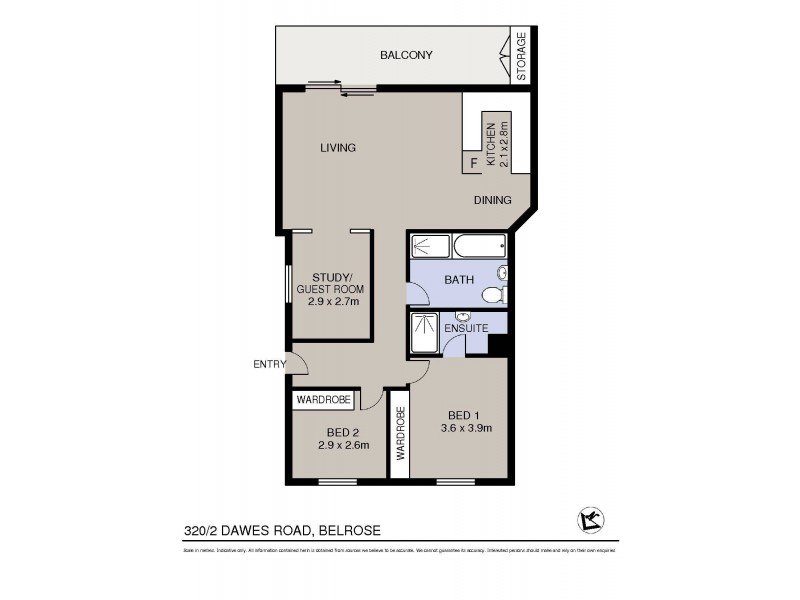 320/2 Dawes Road, Belrose NSW 2085 Floorplan