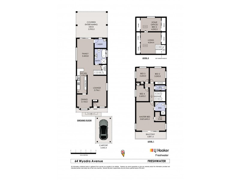64 Wyadra Avenue, Freshwater NSW 2096 Floorplan