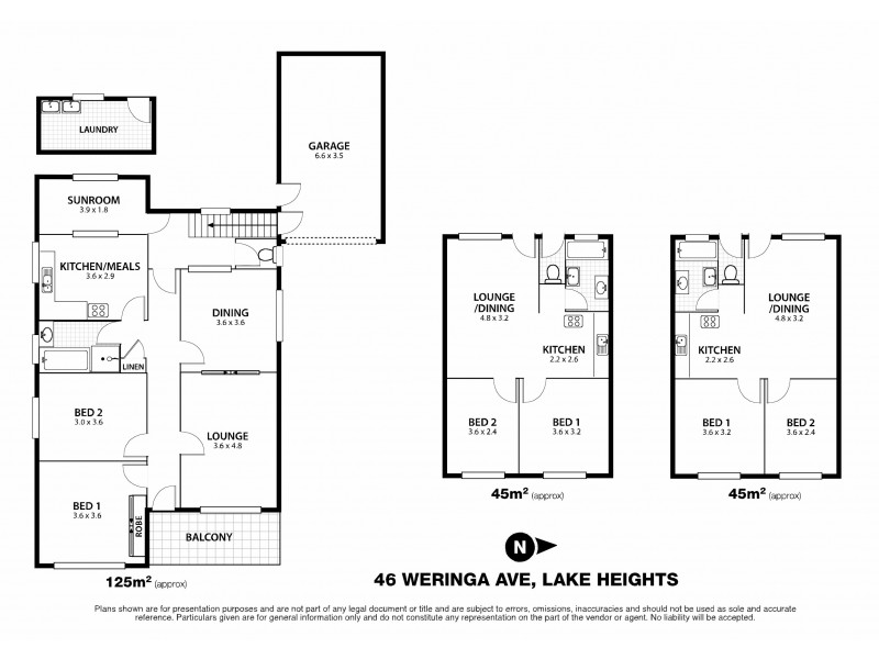 46 Weringa Avenue, Lake Heights NSW 2502 Floorplan