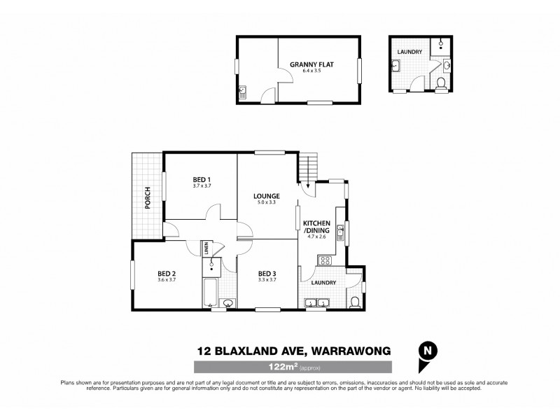 12 Blaxland Avenue, Warrawong NSW 2502 Floorplan