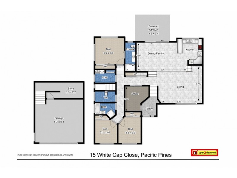 15 White Cap Close, Pacific Pines QLD 4211 Floorplan