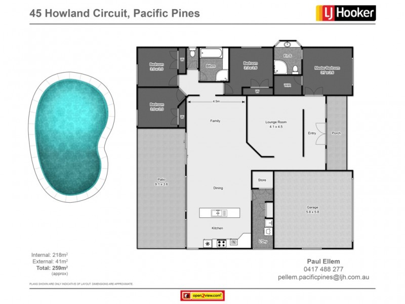 45 Howland Circuit, Pacific Pines QLD 4211 Floorplan