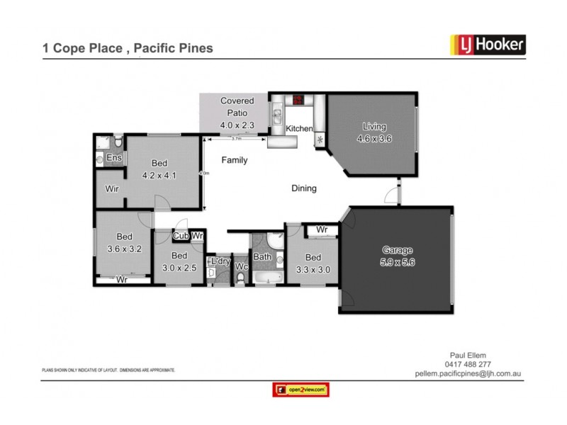 1 Cope Place, Pacific Pines QLD 4211 Floorplan
