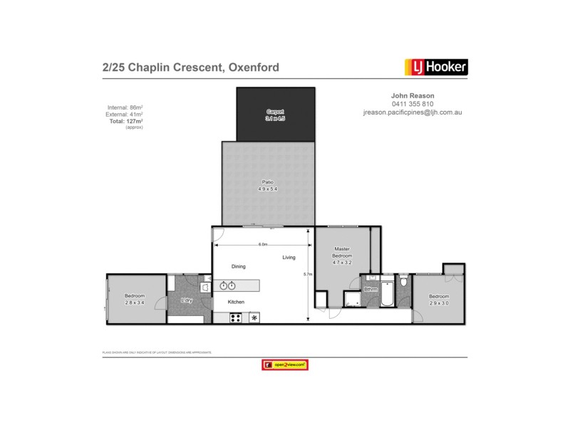 2/25 Chaplin Crescent, Oxenford QLD 4210 Floorplan