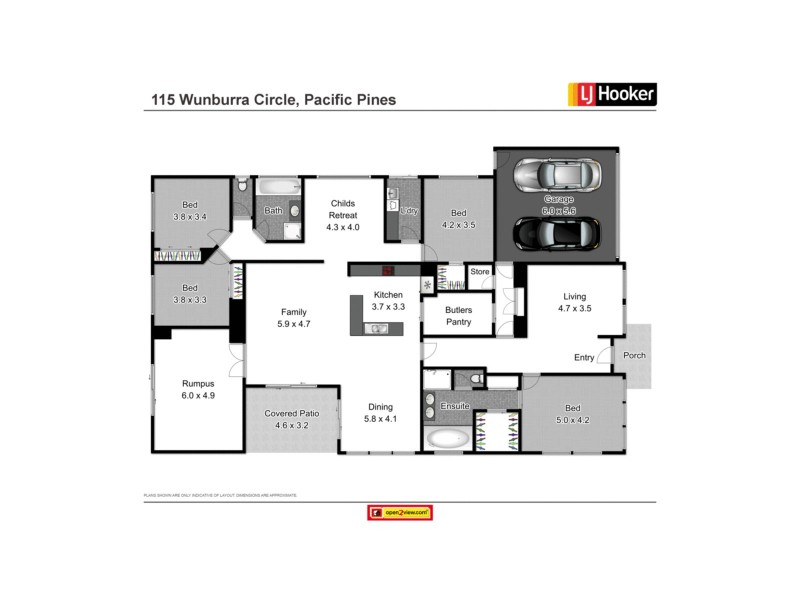 115 Wunburra Circle, Pacific Pines QLD 4211 Floorplan