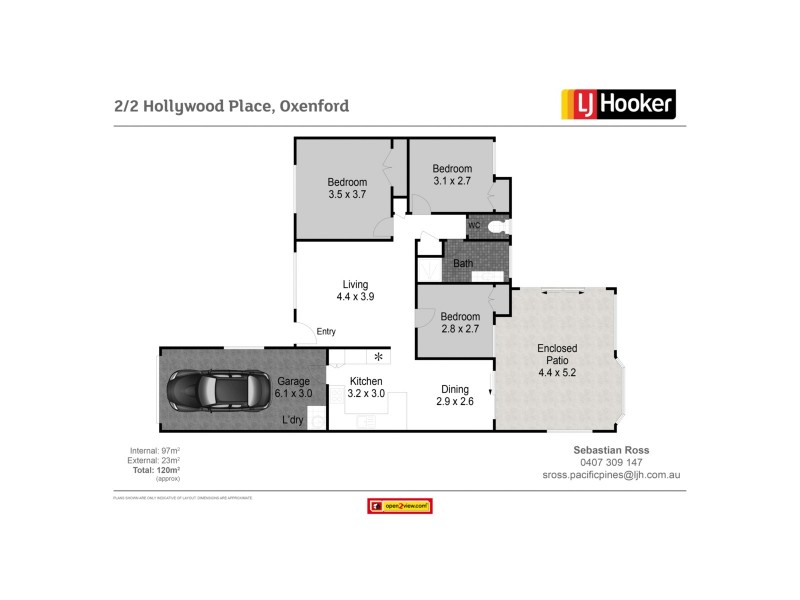 2/2 Hollywood Place, Oxenford QLD 4210 Floorplan