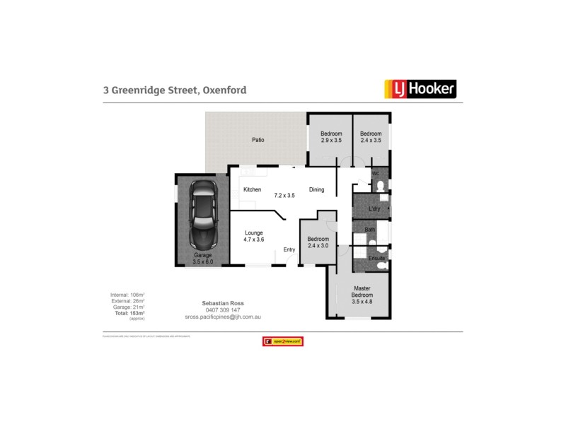 3 Greenridge Street, Oxenford QLD 4210 Floorplan
