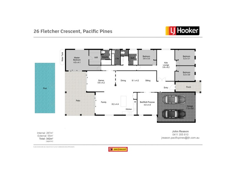 26 Fletcher Crescent, Pacific Pines QLD 4211 Floorplan