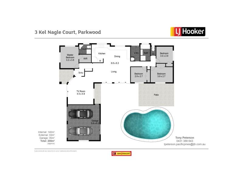 3 Kel Nagle Court, Parkwood QLD 4214 Floorplan