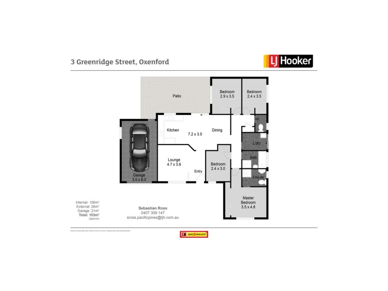 3 Greenridge Street, Oxenford QLD 4210 Floorplan
