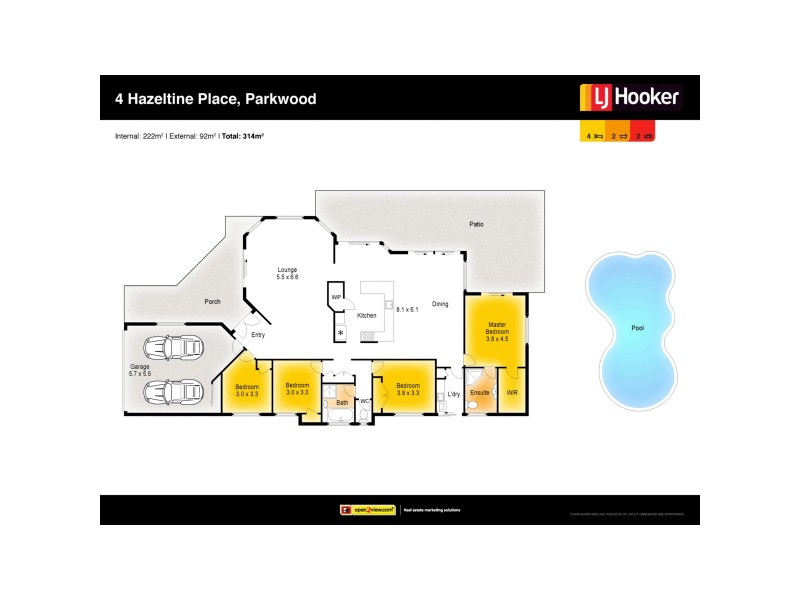 4 Hazeltine Place, Parkwood QLD 4214 Floorplan